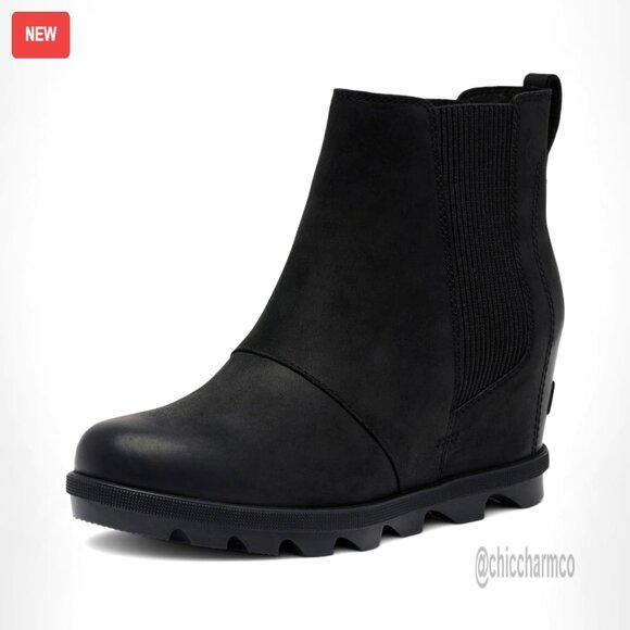 Waterproof Chelsea Wedge Boots with Removable Footbed Size Available